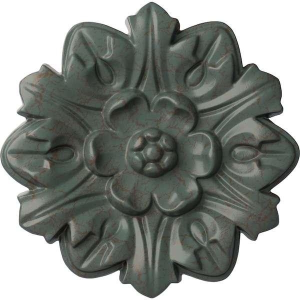 Ekena Millwork Emery Leaf Ceiling Medallion, Hand-Painted Cloud Burst Crackle, 7 5/8"OD x 1"P CM07EMCBC - main